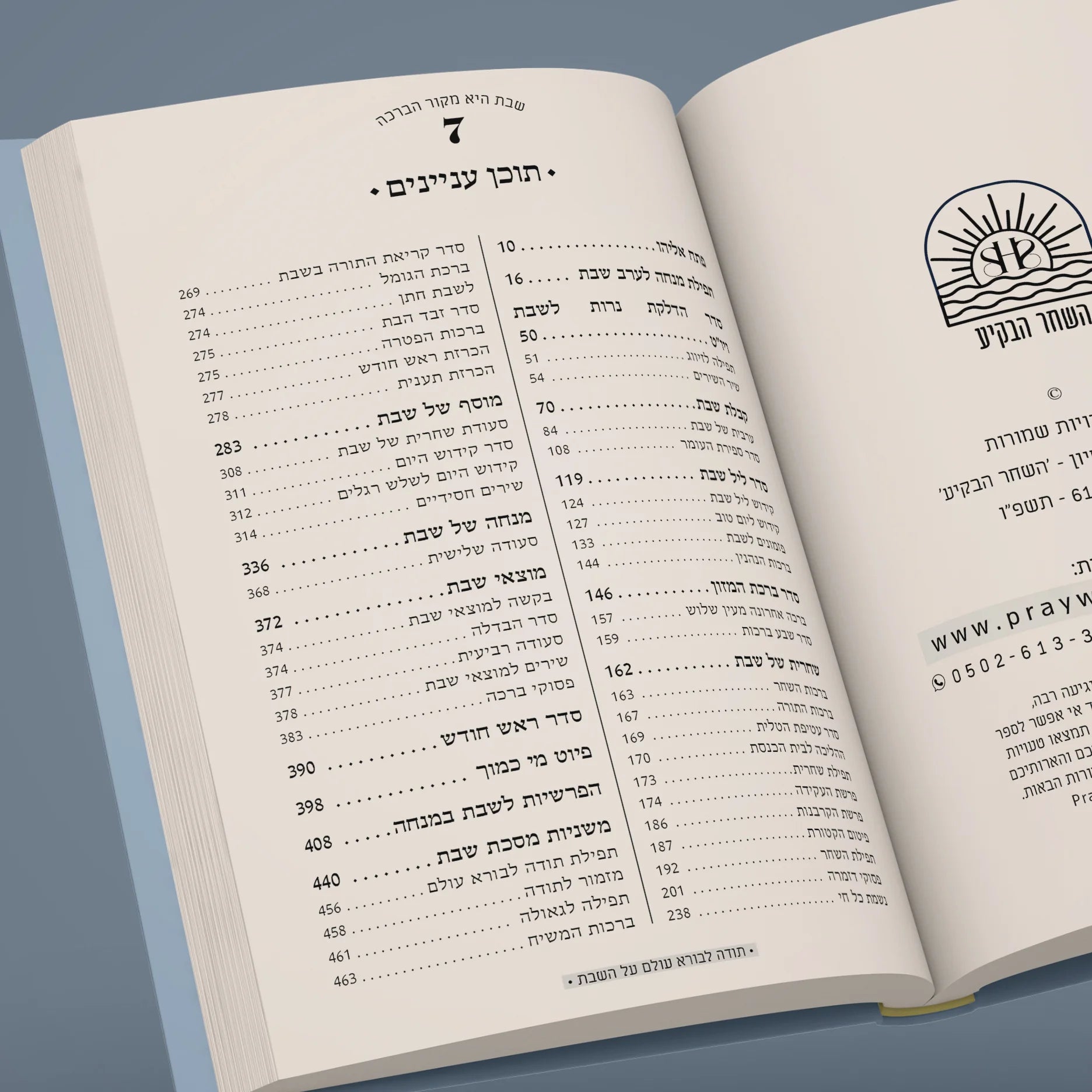 ספר השבת שלי
